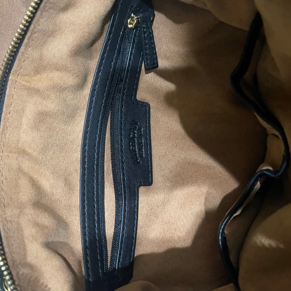 American Leather Tan Suede Women's Bag - Picture 5 of 9
